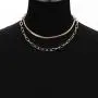 LEGITTA Paperclip Link Necklace Snake Chain Herringbone Choker Layered Necklaces