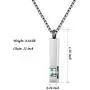 Silver Square Zircon Bar Cremation Urn Necklace for Ashes Memorial Pendant stainless steel Jewelry