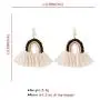 Colorful Layered Rainbow Bohemian Tassel Fringe Dangling Statement Earring Set, Gift for women Girls