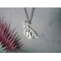 La Menagerie Wolf Silver Origami Jewelry & Silver Geometric Necklace – 925 Sterling Plated Silver Necklace & Wolf Necklaces for Women – Wolf Necklace for Girls & Origami Necklace