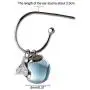 JEWME 925 Sterling Silver Mermaid Teardrops Dangle Earring Fishtail Eardrop Sea Blue Crystal Stone Ear Hoop Jewelry Ocean Gift