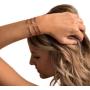 Soul Chic LLC 18K Gold Plated Bracelet/Rose Gold/Stainless Steel Silver | Minimalist Open Cuff Bangle Jewelry | Layering Gold Bracelets for Women | Stackable Rose Gold Bracelet