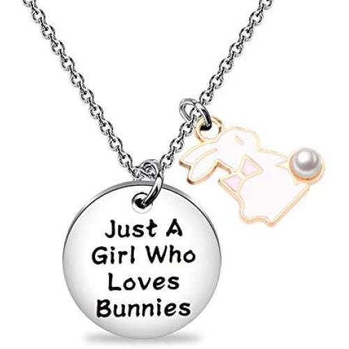 FAADBUK Funny Bunnies Bracelet Animal Lover Gift Just A Girl Who Loves Bunnies Jewelry Bracelet Bunnies Lover Gift Bunnies Jewelry