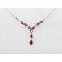 Faship Gorgeous Burnt Orange CZ Crystal Floral Necklace Earrings Set Faship Gorgeous Burnt Orange CZ Crystal Floral Necklace Earrings Set