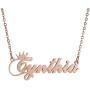 SKQIR Personalized Custom Name Crown Initial Necklace for Women Girls Any Name Bar Pendant Necklaces Jewelry Chain
