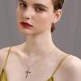 POPKIMI S925 Sterling Silver Faith Necklace Pendant Jewelry for Women Gifts,18+2inch