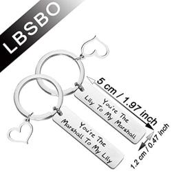 CENWA How I Met Your Mother Inspired Jewelry HIMYM Gift Youre The Marshall to My Lily Keychain Set Couples Gift