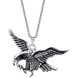 VNOX Stainless Steel Vintage Eagle Pendant Necklace