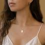 IEFWELL Gold Initial Necklaces for Women, 14K Gold Plated Square Cubic Zirconia Letter Necklaces Alphabet A to Z 26 Initial Necklaces for Girls Gold Jewelry for Women Teen Girls