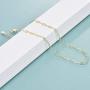 POPLYKE 925 Sterling Silver Gold Plated Anklet Summer Adjustable Beach Boho Ankle Bracelet
