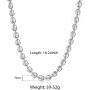 Trendsmax 7mm Coffee Beans Link Chain Necklace Gold Plated Stainless Steel Twisted Rope Chain for Men Women Hip Hop Rappers Necklace