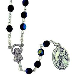Italian Glass Crystal Chaplets | 4 Colors | Saint Michael and Guardian Angel Medal of Protection | Christian Jewelry