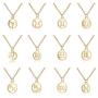 Fashion Stainless Steel 12 Constellations Pendant Necklace, Rolo Chain 16+2