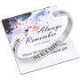 OSIANA Inspirational Cuff Bracelets for Women Keep Going Stainless Steel Engraved Personalized Mantra Quote Cuff Bangle Encouragement Jewelry Gift for Teen Girls with Hidden Message