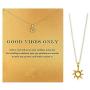 Clavicle Necklace with Blessing Gift Card, Small Dainty Gold Sun God Light with Rope Pendant Chain, Classy Costume Choker Jewelry Favors