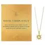 Clavicle Necklace with Blessing Gift Card, Small Dainty Gold Sun God Light with Rope Pendant Chain, Classy Costume Choker Jewelry Favors Clavicle Necklace with Blessing Gift Card, Small Dainty Gold Sun God Light with Rope Pendant Chain, Classy Costume Choker Jewelry Favors