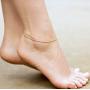 LIFETIME JEWELRY Twisted Box Chain Anklet for Women and Men 24k Real Gold Plated