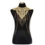 JOJO & LIN Gold Fine Chain with Yellow Flower Lace Bikini Body Chain Necklace Jewelry
