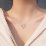 xinjue Forever Love Gold Double Heart Pendant Layered Necklace for Women Jewelry Gifts 16 inches…