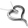 Controse Womens Silver-Toned Heart Shaped Stainless Steel Dark and Bright Tentacle Octopus Necklace 31''