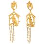 Efulgenz Boho Vintage Antique Ethnic Gypsy Tribal Indian Matte Love Bird Dangle Earrings Jewelry Set