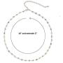 Aurora Borealis 4 MM Choker Necklace Made with Swarovski Crystals, 14'' + 3'' extender