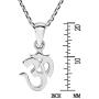 Mini Harmony Aum or Om Symbol .925 Sterling Silver Pendant Necklace