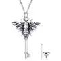 PEIMKO Heart Rose/Honeybee Key/Circle of Life Cremation Urn Necklace for Ashes Always In My Heart Memorial Jewelry PEIMKO Heart Rose/Honeybee Key/Circle of Life Cremation Urn Necklace for Ashes Always In My Heart Memorial Jewelry