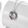 ONEFINITY 925 Sterling Silver Dolphin Necklaces Crystal Dolphin Pendant Ocean Wave Jewelry for Women Girls Gifts