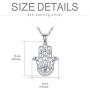 Hamsa Hand Pendant Necklace Sterling Silver Hamsa Hand Fatima Evil Eye Necklace Yoga Buddha Menhdi Ganesh Hand Good Luck Jewelry