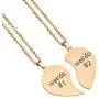 wavvter Weirdo Necklace for 2,Engraved Necklace Split Heart Pendant Necklace Set Best Gift for Best Friends, Him or Her wavvter Weirdo Necklace for 2,Engraved Necklace Split Heart Pendant Necklace Set Best Gift for Best Friends, Him or Her