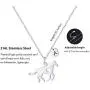Girls Horse Necklace, Dainty Horse Jewelry for Girls Initial Necklace, Stainless Steel Kids Heart Initial Necklace Horse Girl Horse Pendant Letter Necklace Horse Gifts for Teen Girls Horse Lovers