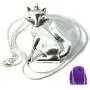 Fox Necklace | Fox Jewelry For Women Silver Plated Snake Chain Necklace with Fox Necklace for Women Great Fox Gifts for a Party themed with Fox Stuff and Fox Items for Women
