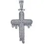 LC8 Jewelry Unisex Hip Hop Micropave Simulated Diamond Iced Out Bling Dripping Cross CZ Pendant Necklace for Men Women