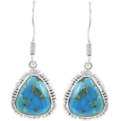 Turquoise Earrings in 925 Sterling Silver & Genuine Gemstones