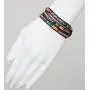 Chakra Awareness Balancing Leather3 Wrap Crystal Bracelet with Hematite for Women