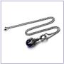Fusamk Punk Rock Titanium Steel Dragon Claw Crystal Ball Pendant Necklace,24'' Link Chain