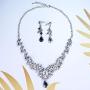 Mlouye Wedding Necklace Sets Earrings Teardrop Leaf Ribbon Vine Statement Jewelry Set