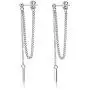 SLUYNZ 925 Sterling Silver Bar Dangle Earrings for Women Teen Girls Threader Earrings Chain