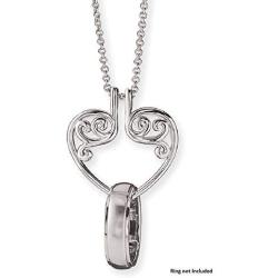 Beautiful Ring Keeper Heart Pendant