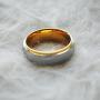 TUSEN JEWELRY Mens Wedding Bands 18K Gold Plated Tungsten Promise Rings Comfort Fit 8MM