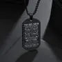 ButiShop Son Gift Personalized Braided Bracelet from Mom and Dad with Dog Tag Necklace You Will Never Lose Birthday Graduation Valentines Gifts Black Stainless Steel