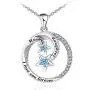 C&U 925 Sterling Silver for Mom Necklace Star Necklace I Love You Forever Pendant Necklace Jewelry Gifts for Women Mom Daughter Wife Girls