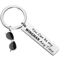 Top Gun Inspired Jewelry Pilot Gift Flight Crew Gift You Can Be My Wingman Any Time Keychain Gift for Top Gun Fans