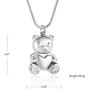 mingkejw Urn Necklaces for Ashes Teddy Bear Cremation Jewelry for Women Gilrs Keepsake Memorial Necklace for Human Pet Ashes Pendant