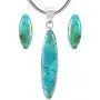 925 Sterling Silver Matching Pendant & Earrings Set Genuine Gemstones 20'' Necklace 925 Sterling Silver Matching Pendant & Earrings Set Genuine Gemstones 20'' Necklace