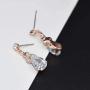 UDORA Crystal Teardrop Necklace Earrings Jewelry Set with Bracelet Party Prom Wedding