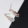UDORA Crystal Teardrop Necklace Earrings Jewelry Set with Bracelet Party Prom Wedding