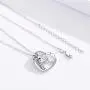 JUSTKIDSTOY 925 Sterling Silver Animal Heart Pendant Keep Me in Your Heart Giraffe Panda Necklace Jewelry Gifts for Women Girlfriend