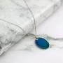 Ms.Iconic 17x22MM Oval Disc Rainbow Mood Charm Color Change Necklace Color Changing Jewelry Bridesmaid Wedding Gift for Her